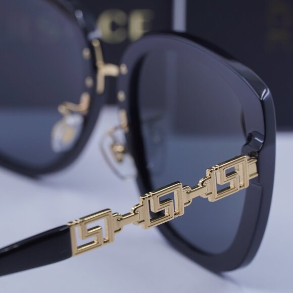 Versace VE4407D GB1/87 Square Sunglasses – Black/Dark Grey - Picture 6 of 10